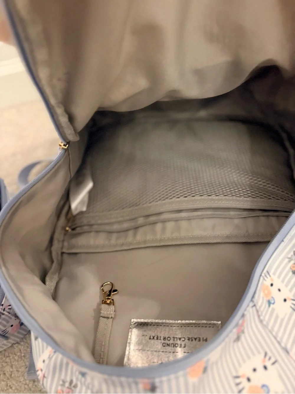 Pottery barn hello kitty Floral Bow Backpack and Lunch Bag Set - Pink & Blue - Picture 12 of 13